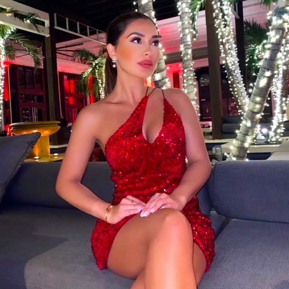 Zara Bloggers favorite Dresss NWT S Christmas Dress Sequin - Picture 2 of 7